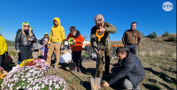 Над 200 ентусиасти създадоха „Гора на спомените” край Брезник