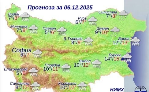 Дъжд в Централна и Западна България, значителни по количество в Рило-Родопската област
