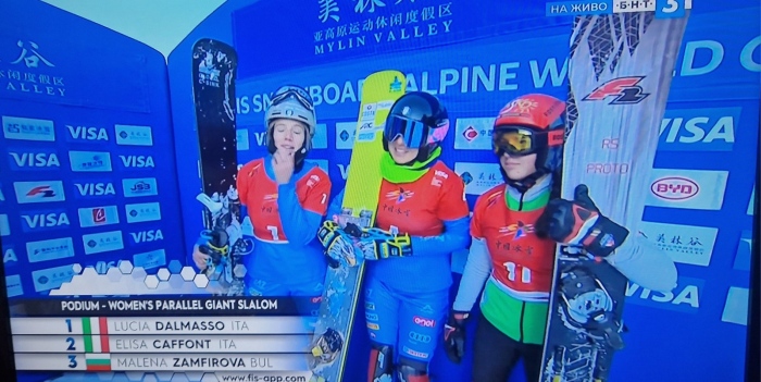 Малена Замфирова и Радослав Янков отпаднаха на осминафиналите в паралелния слалом  по сноуборд от Световната купа