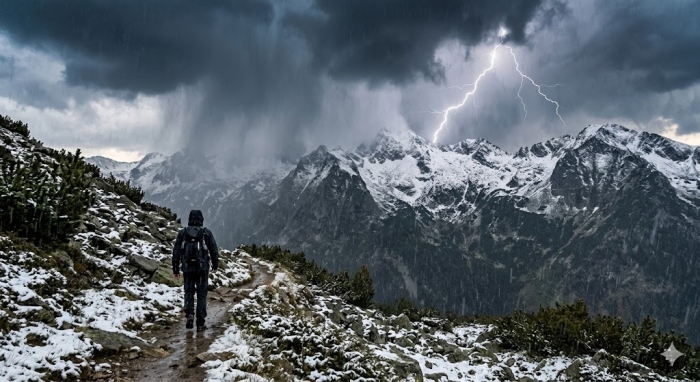 Дъжд, гръмотевици и сняг в планините