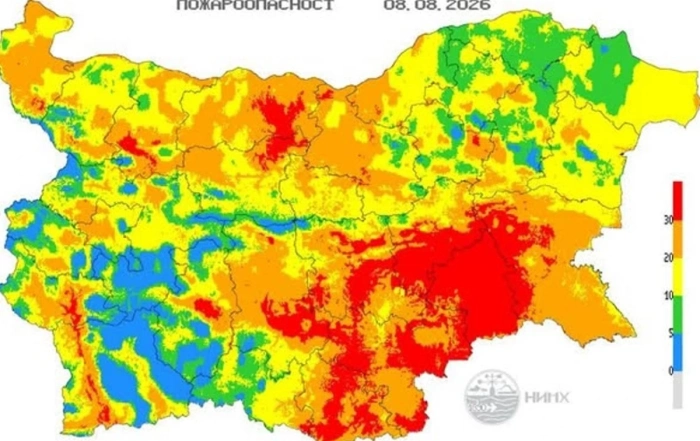 ГДПБЗН предупреждава: Внимание, горещо време и висока опасност от пожари